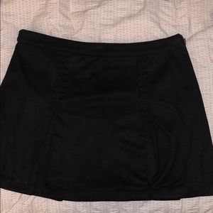 Suede black skirt